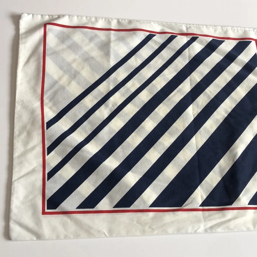 Vintage 1980s Pillowcase Blue and white stripped Pillowcase 1980’s